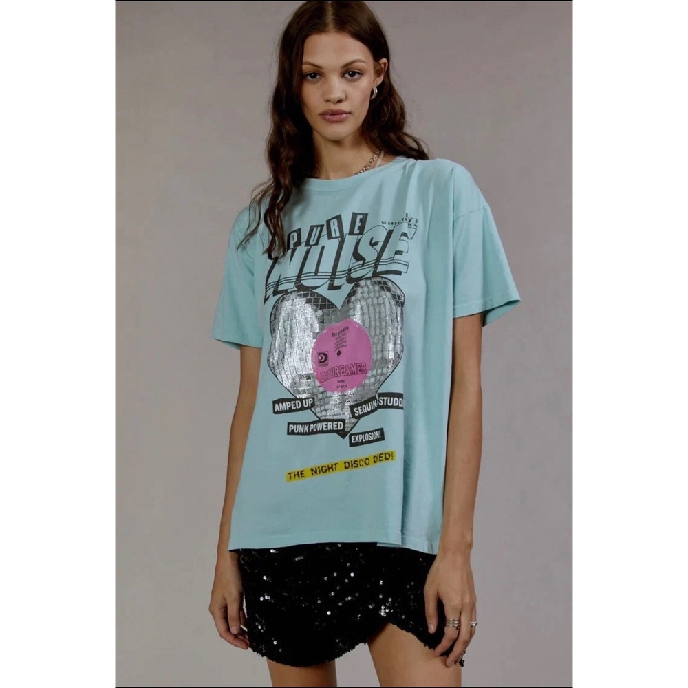 Daydreamer Pure Noise Sequin Disco Ball Graphic Tee‎ Special Edition